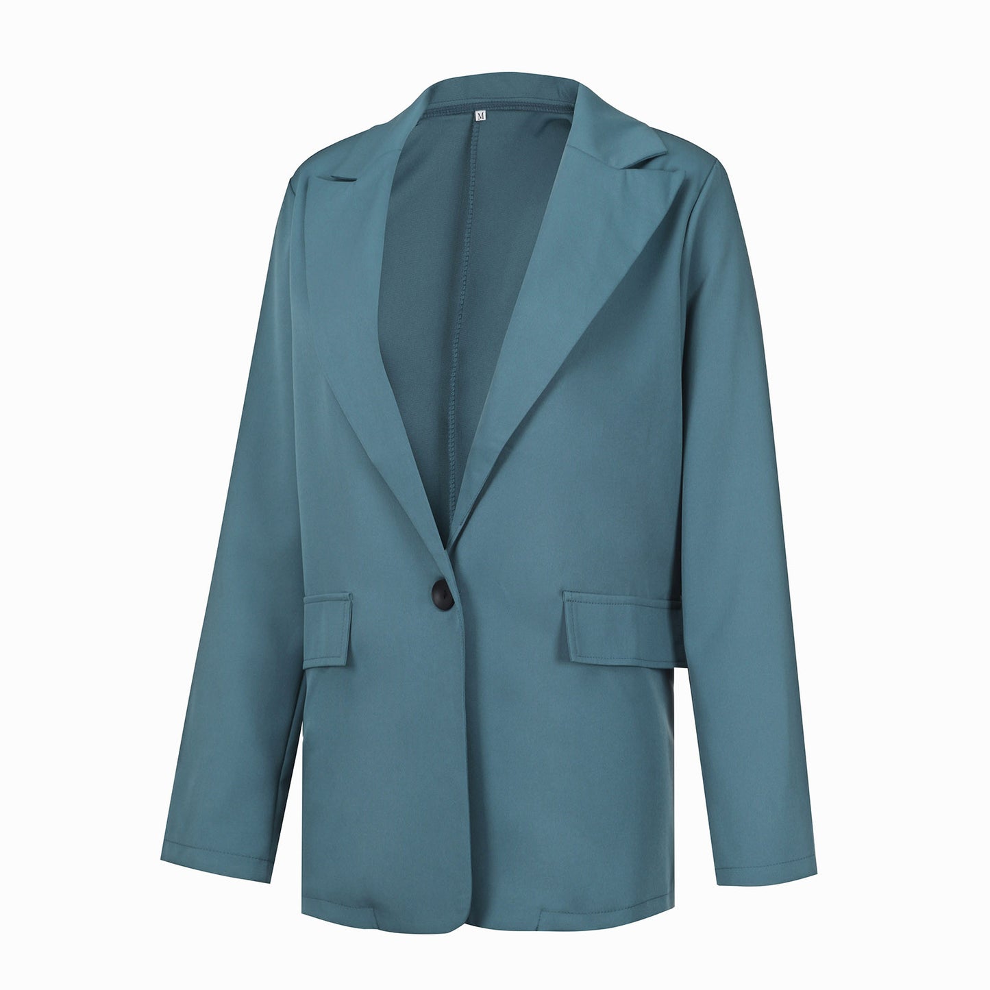 Solid Blazer Coat Women Notched Long Sleeve Cardigan Button Casual Jacket Suits Office Lady Blazers Jackets - The Eggy's store