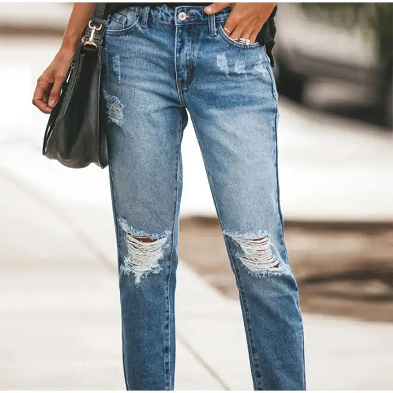 High Waisted Straight Leg Jeans