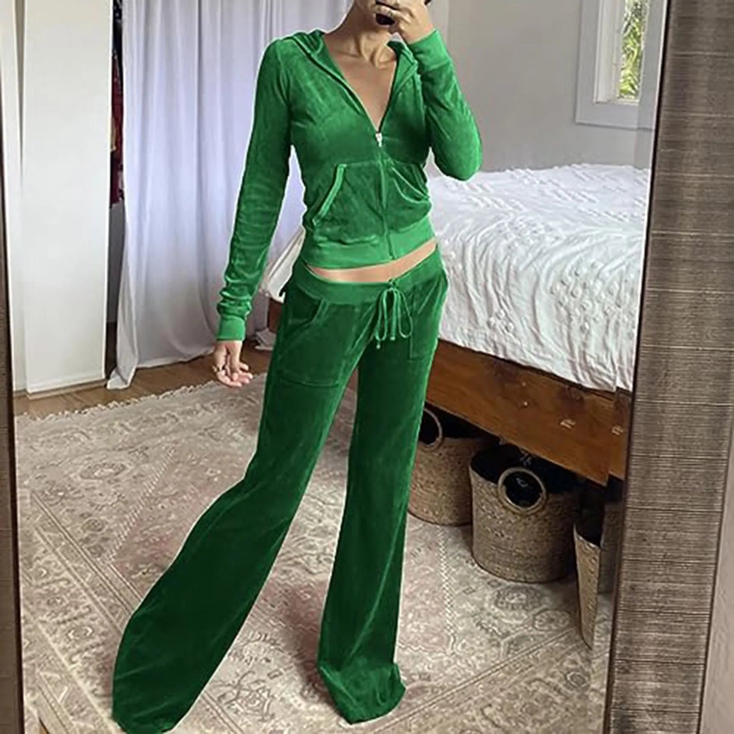 2-Piece Tracksuit Set - Slim Fit Zip Up Sweatsuit