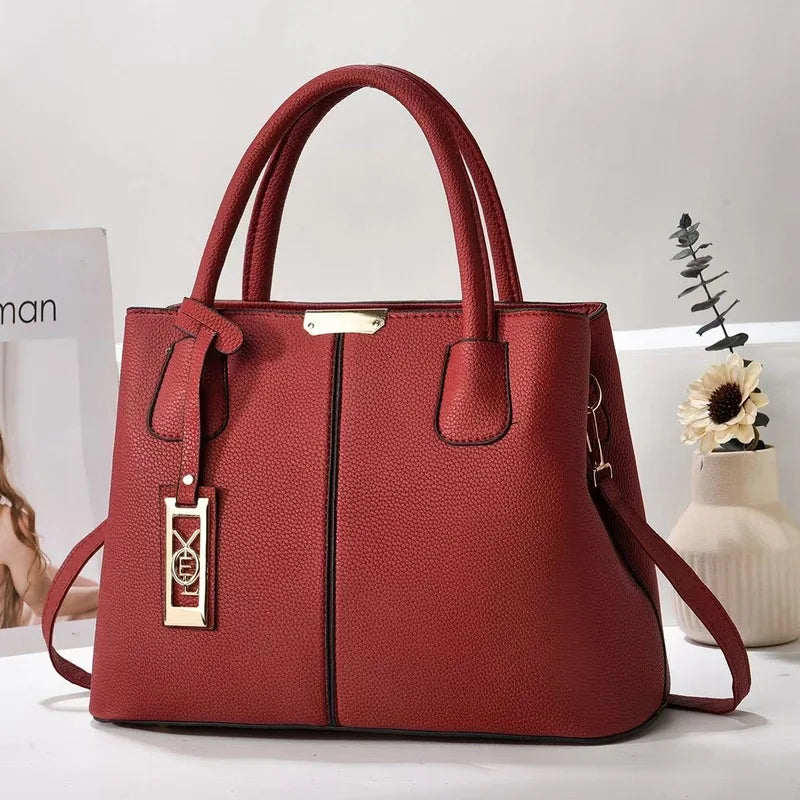 Women's Fashion Tote Handbag – PU Leather Zipper Purse | 5 Colors