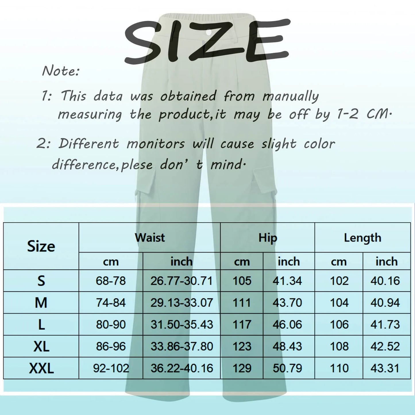 Women's Wide Leg Cargo Pants with Pockets – Casual Straight Leg Trousers