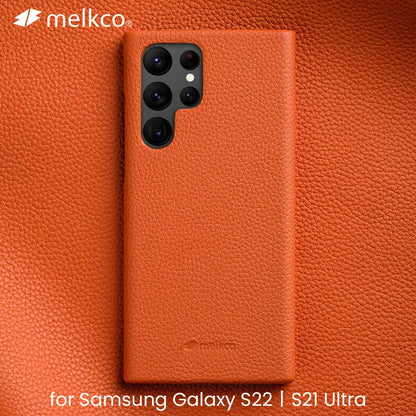 Premium Leather Phone Case for Samsung Galaxy S23 S22 Ultra 21 Plus 5G - Luxury Genuine Cowhide Business Cover - The Eggy's store