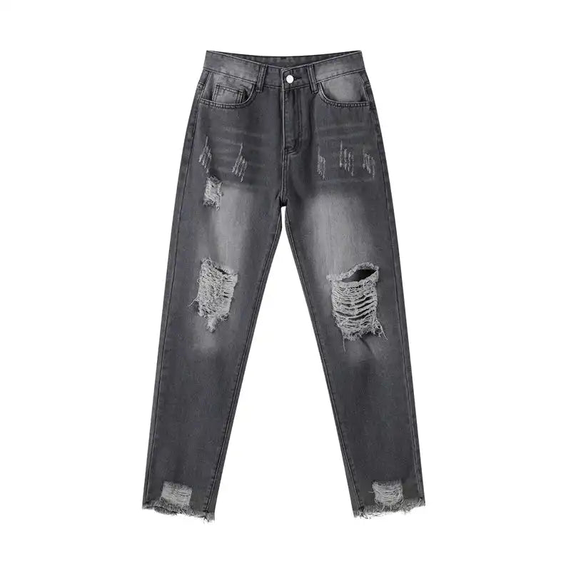 High Waisted Straight Leg Jeans