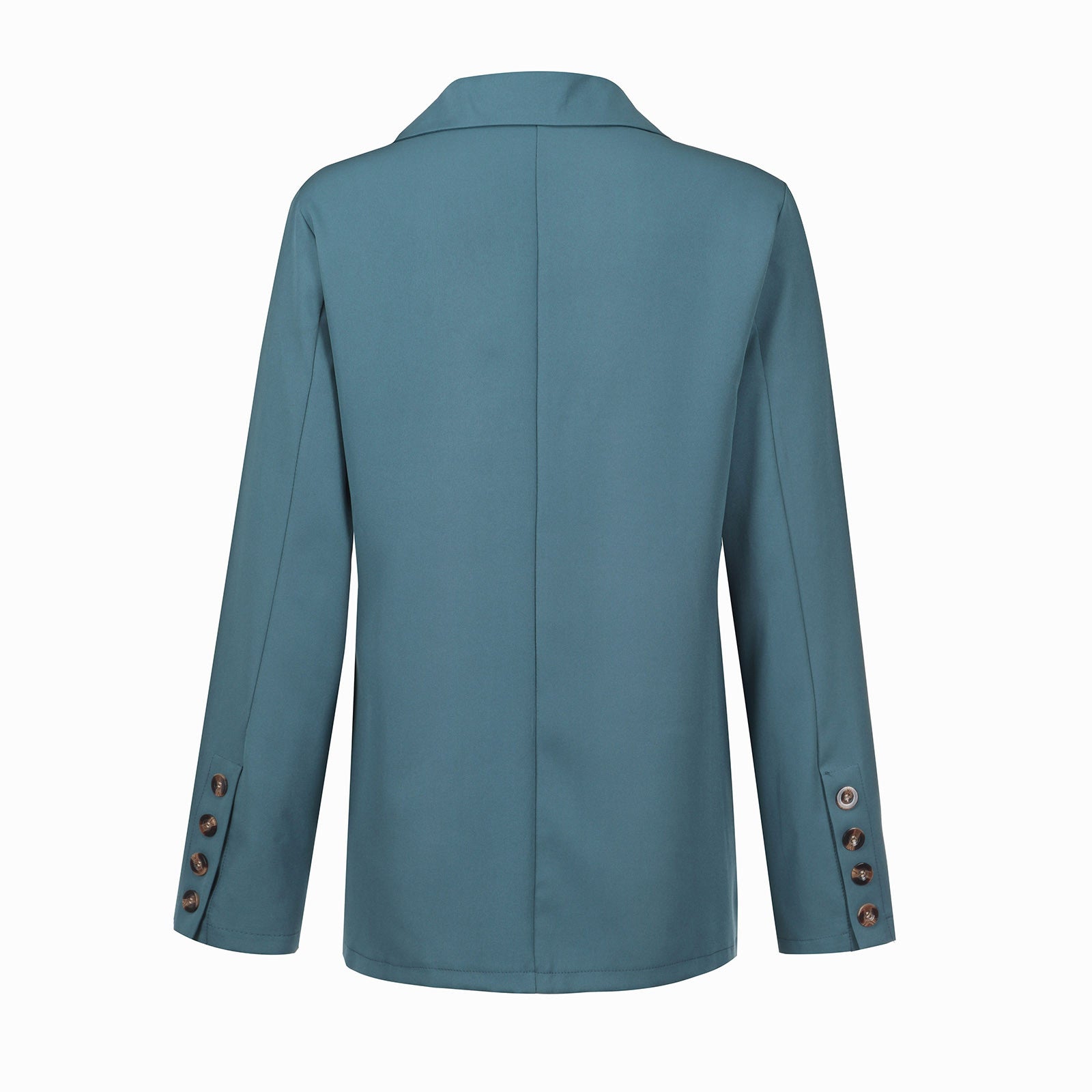 Solid Blazer Coat Women Notched Long Sleeve Cardigan Button Casual Jacket Suits Office Lady Blazers Jackets - The Eggy's store