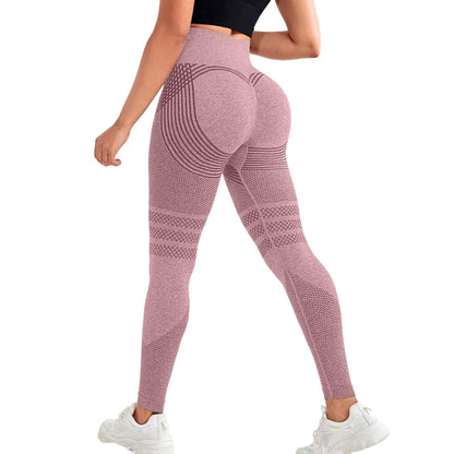 High Waist Compression Leggings for Women - Seamless Slimming Opaque Stretch Pants for Yoga and Fitness