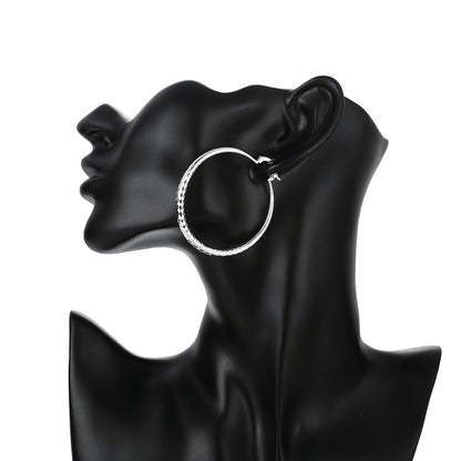 925 Sterling Silver Hoop Earrings 5CM Circle Hoops for Women - Fashion Jewelry for Weddings and Holidays