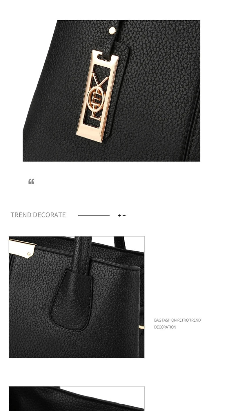 Women's Fashion Tote Handbag – PU Leather Zipper Purse | 5 Colors