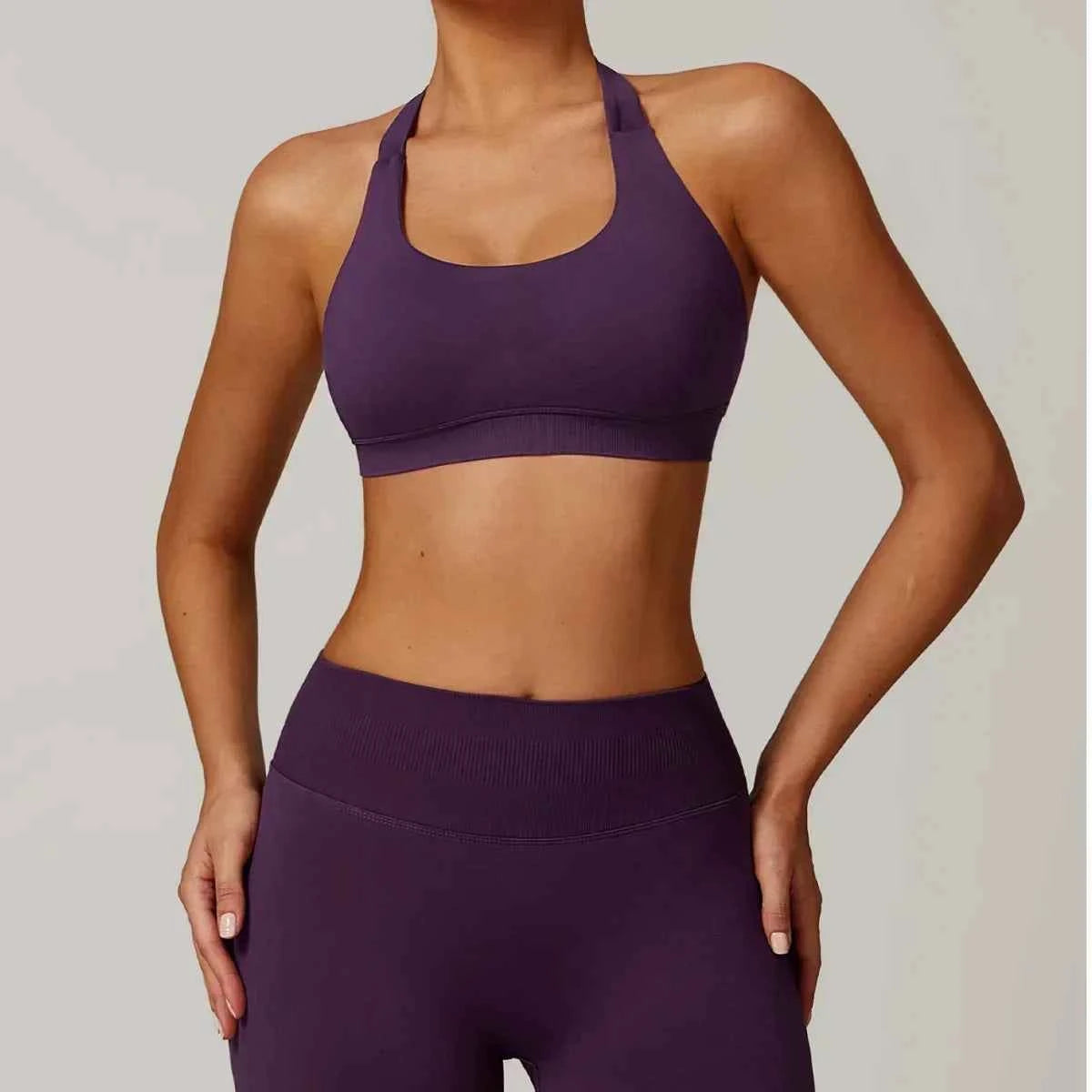 Women's Gym Solid Color Sports Bra