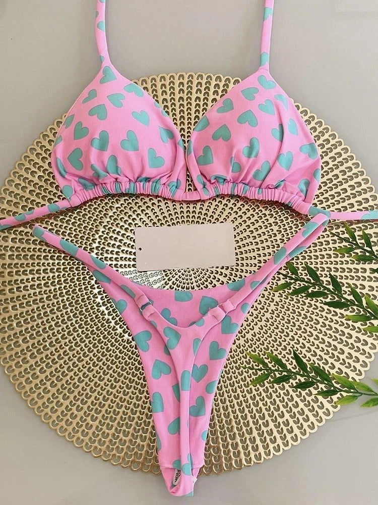 Leopard Print Brazilian Bikini Set - Two-Piece