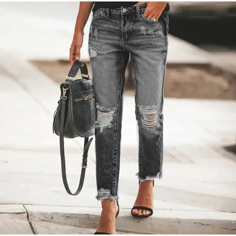 High Waisted Straight Leg Jeans