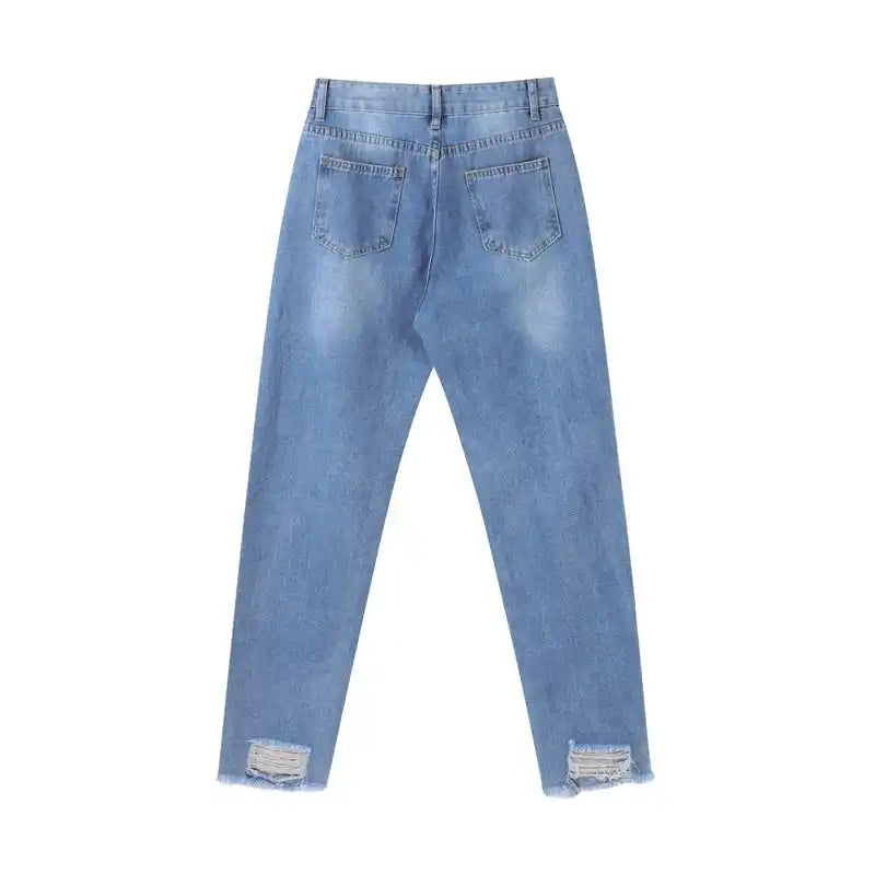High Waisted Straight Leg Jeans