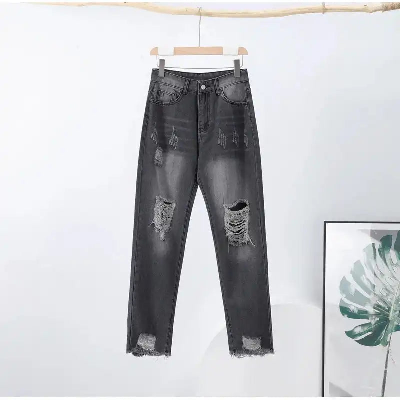 High Waisted Straight Leg Jeans