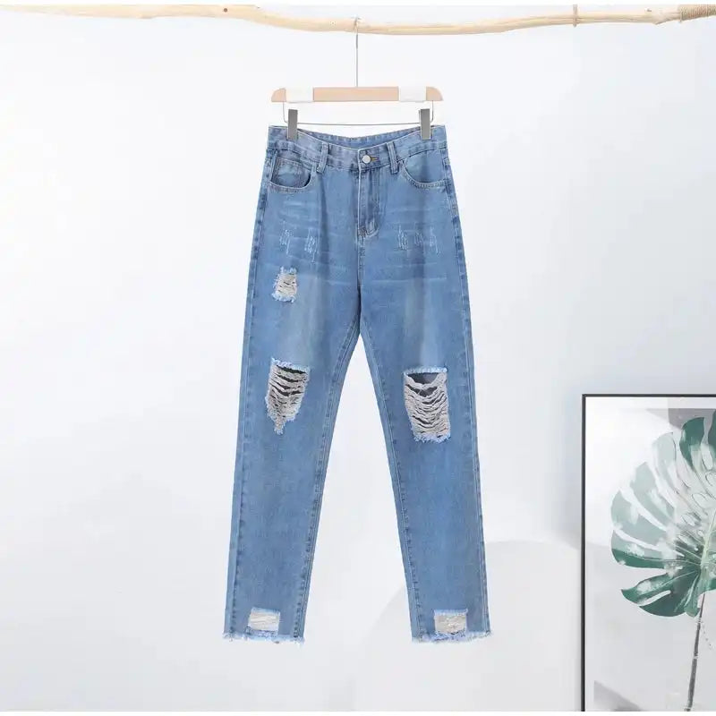 High Waisted Straight Leg Jeans