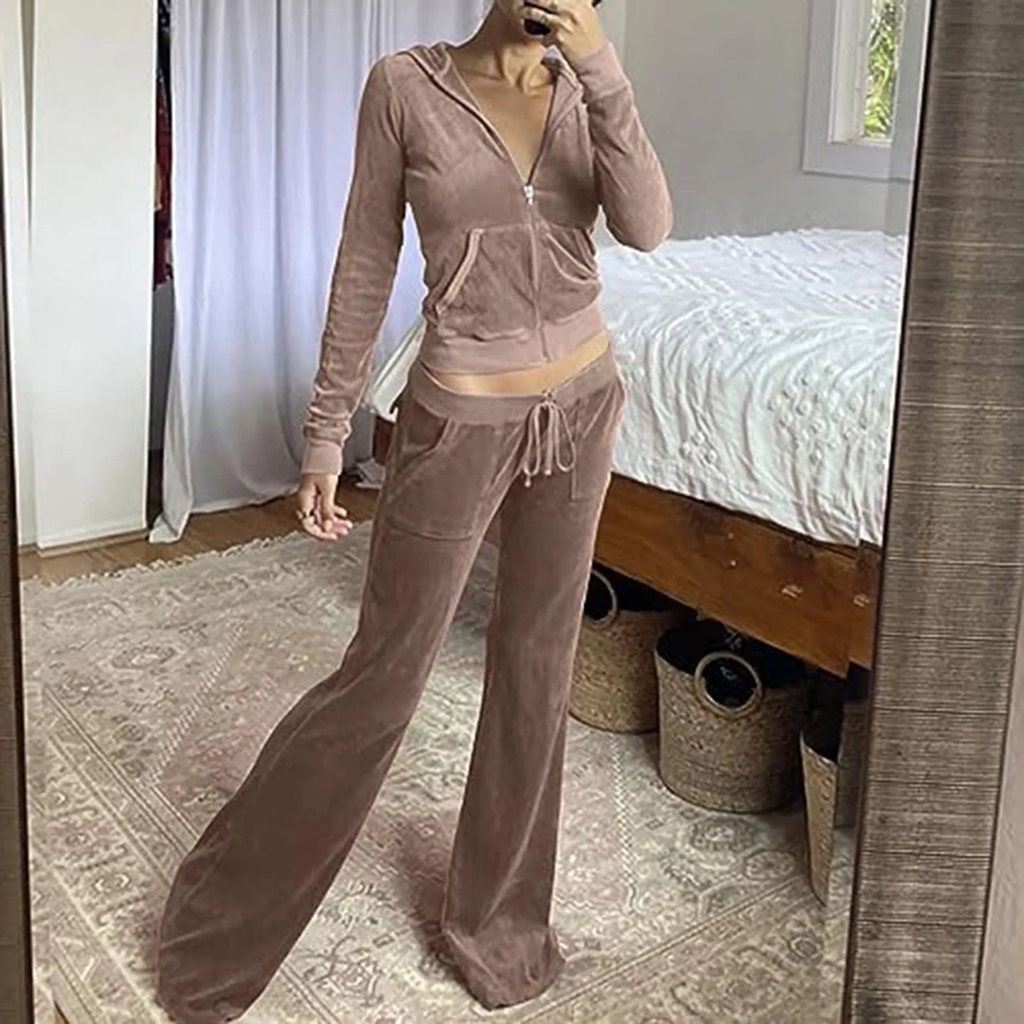 2-Piece Tracksuit Set - Slim Fit Zip Up Sweatsuit