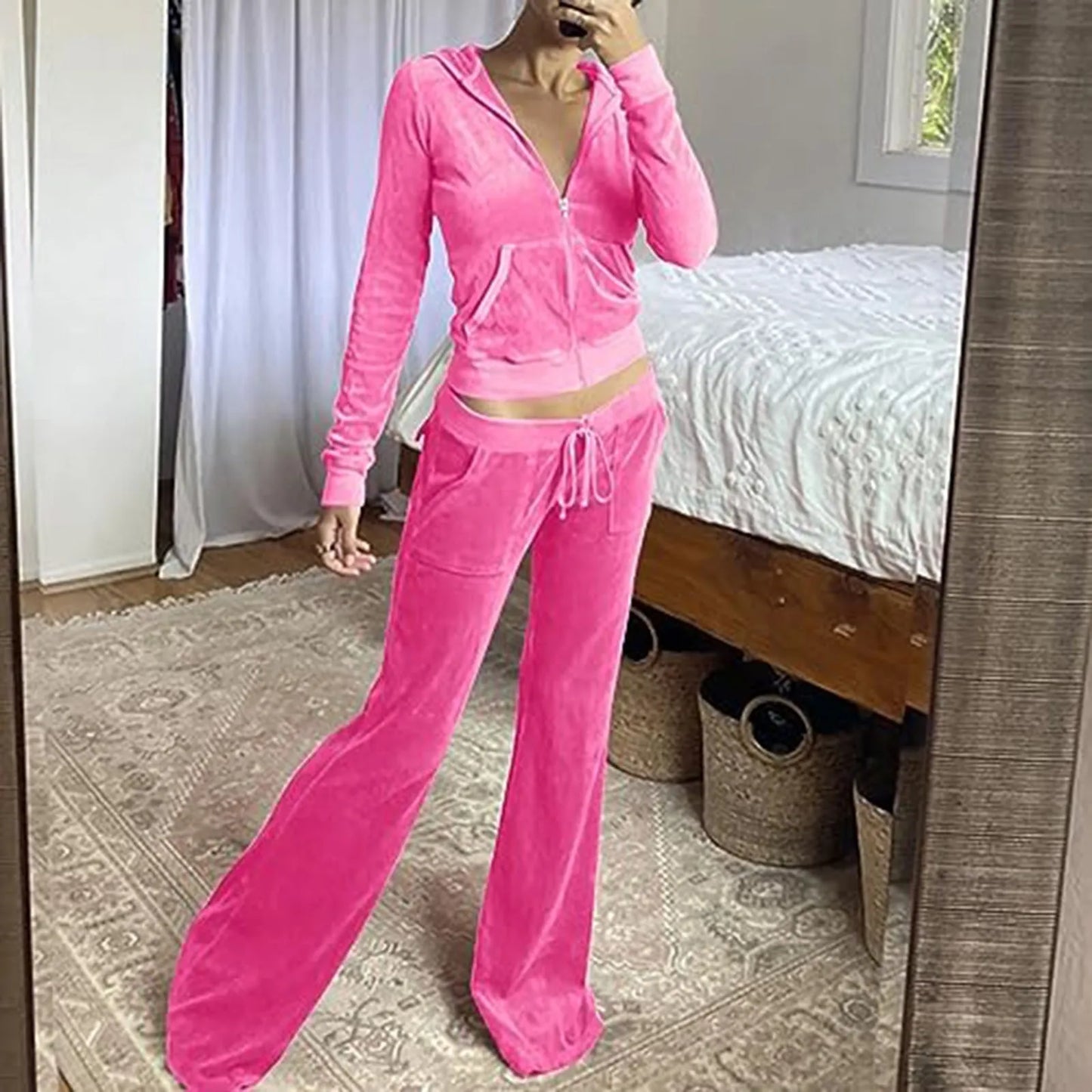 2-Piece Tracksuit Set - Slim Fit Zip Up Sweatsuit