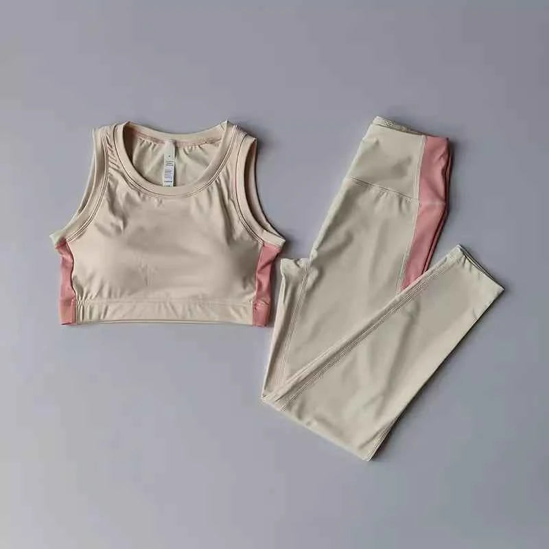 Women's Workout Set 2 Piece High Waist Leggings Sports Bra