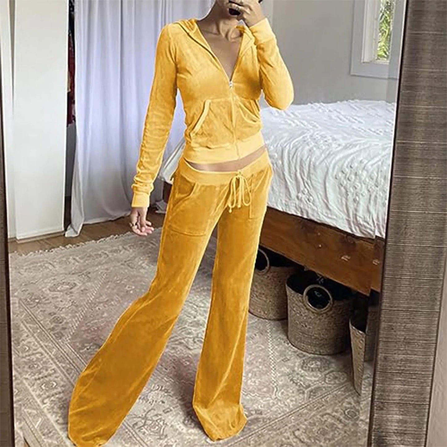 2-Piece Tracksuit Set - Slim Fit Zip Up Sweatsuit