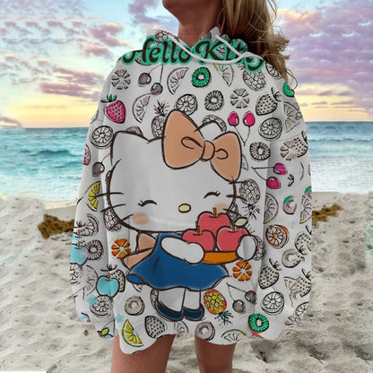 Cute Sweatshirt  Outfit Hello Kitty Hoodie Cartoon Graphic Adult Sweatshirt Hoodie Sanrio Women's Top
