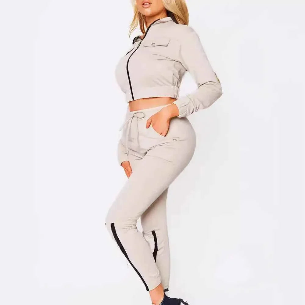 Women’s Zipper Two-Piece Set
