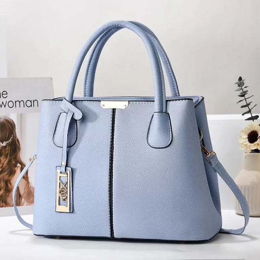 Women's Fashion Tote Handbag – PU Leather Zipper Purse | 5 Colors
