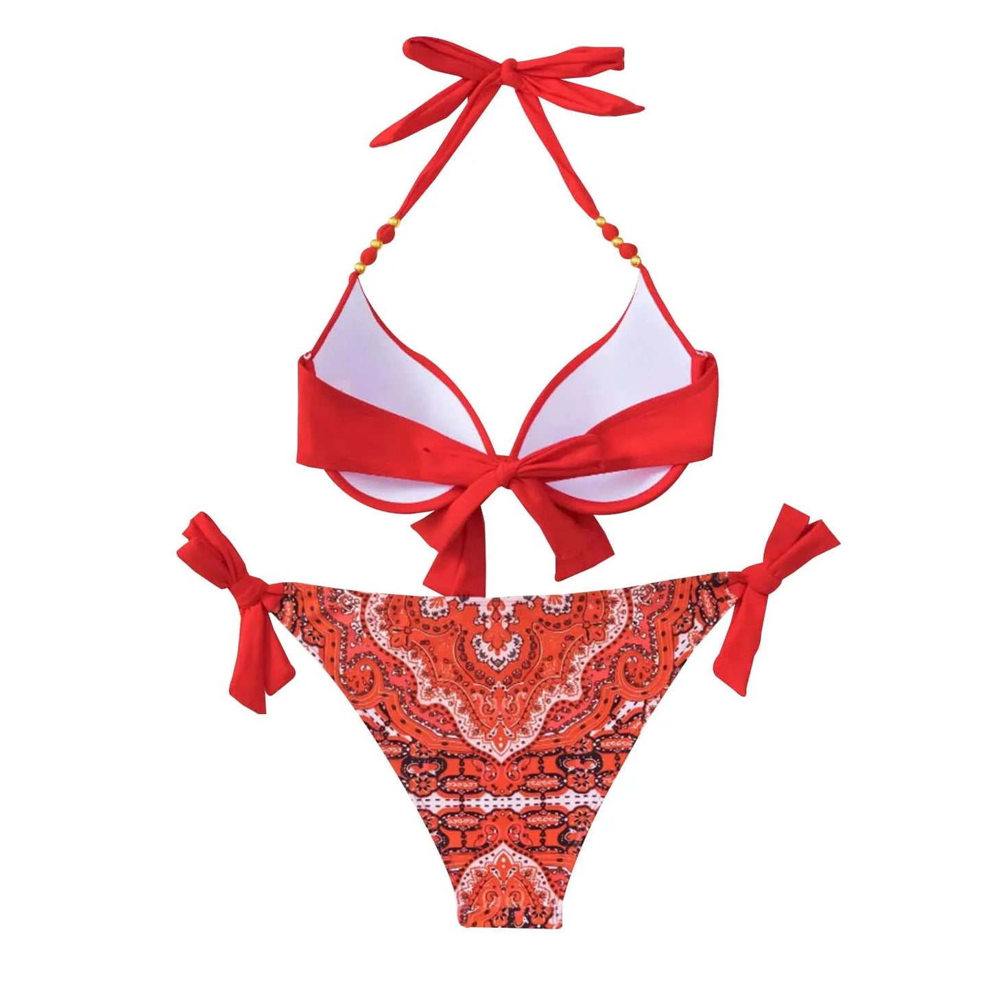 Strap Split Bikini Set - Two-Piece Swimsuit