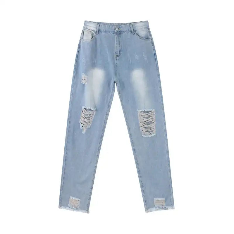High Waisted Straight Leg Jeans