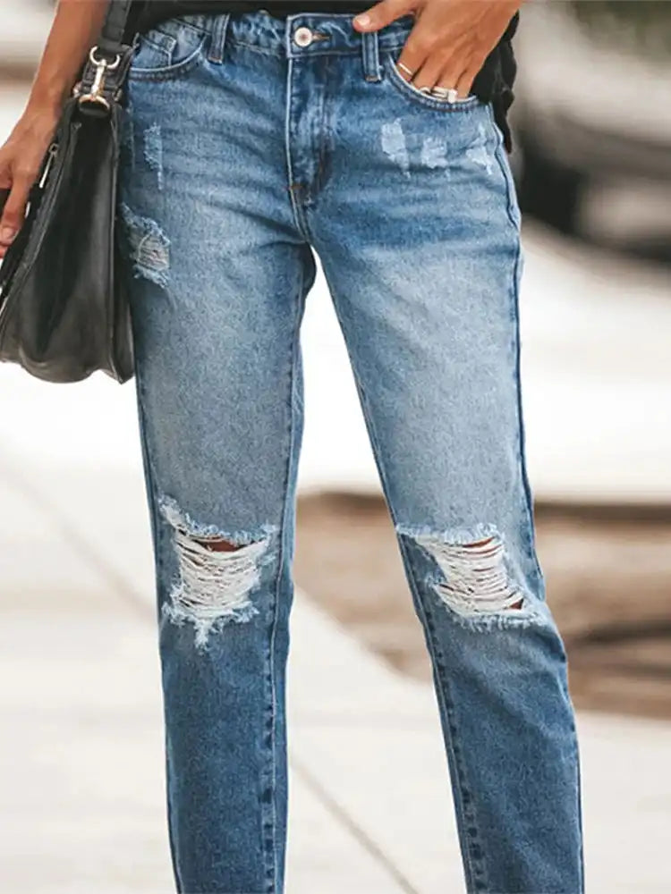 High Waisted Straight Leg Jeans
