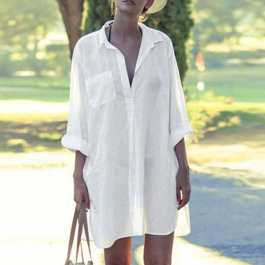 Kimono Beach Cover-Up - Batwing Sleeve