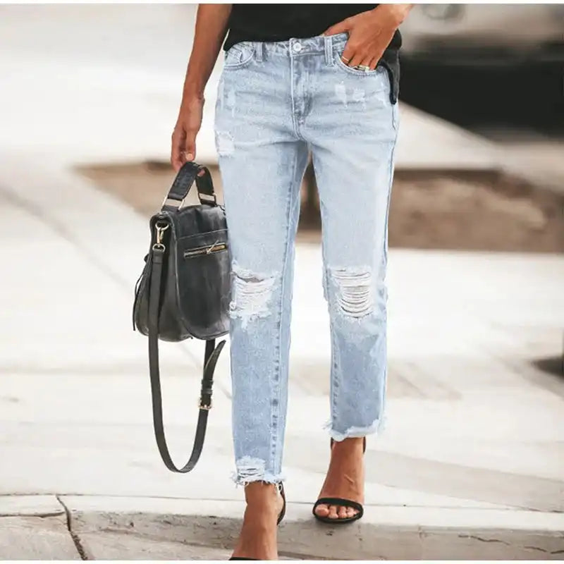 High Waisted Straight Leg Jeans