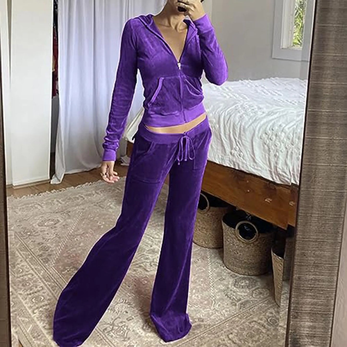 2-Piece Tracksuit Set - Slim Fit Zip Up Sweatsuit