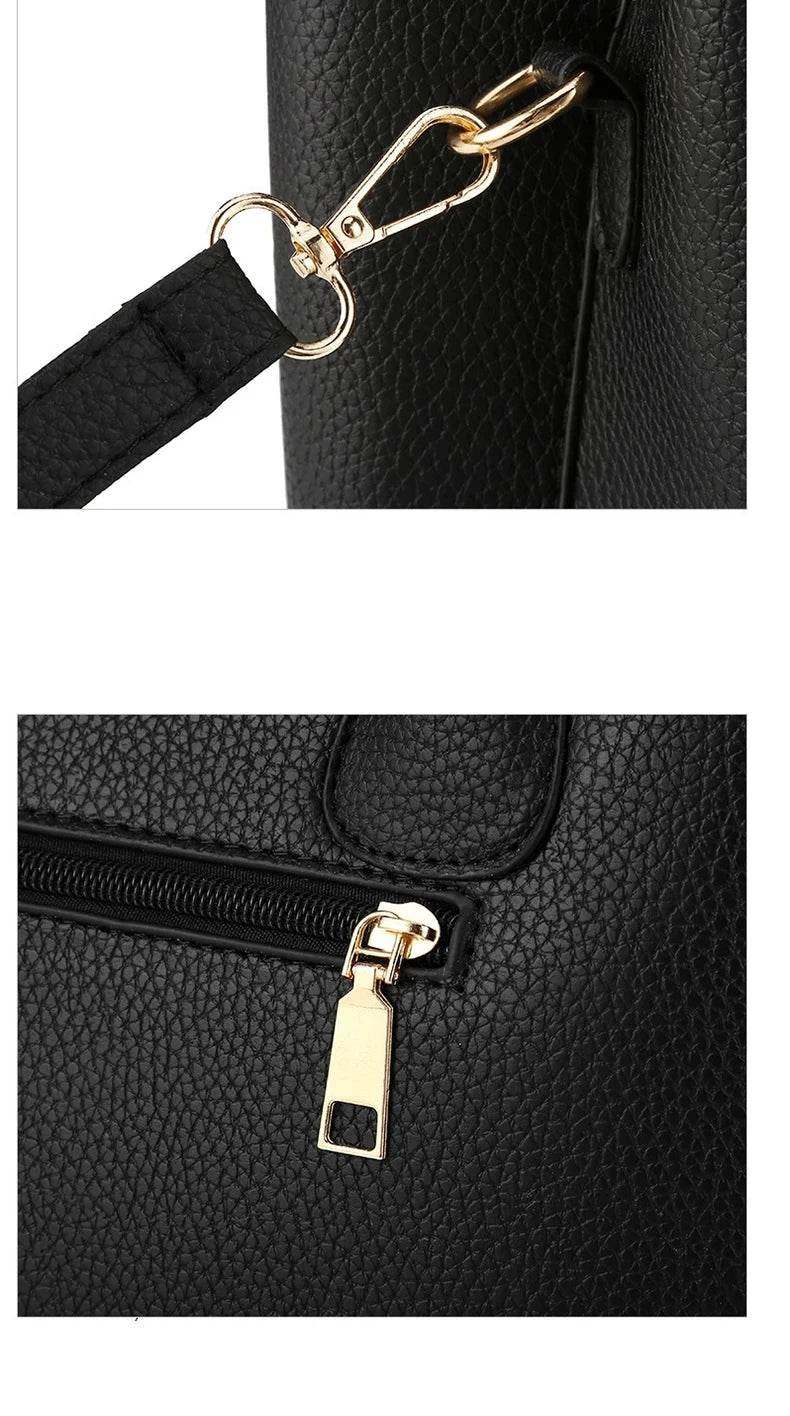 Women's Fashion Tote Handbag – PU Leather Zipper Purse | 5 Colors