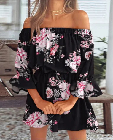 Women's Off-Shoulder Printed Women's Blouse