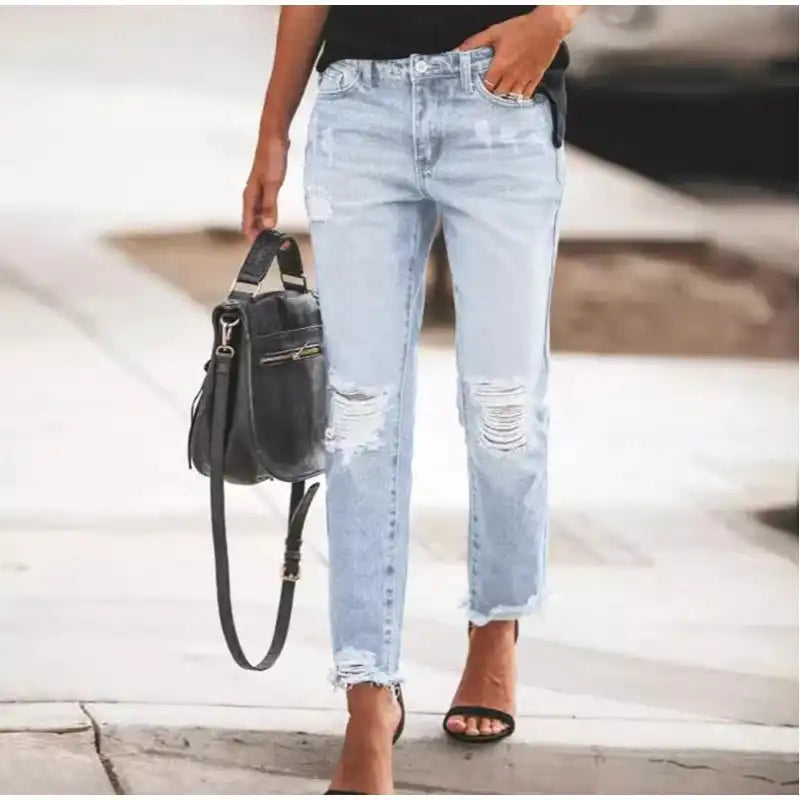 High Waisted Straight Leg Jeans