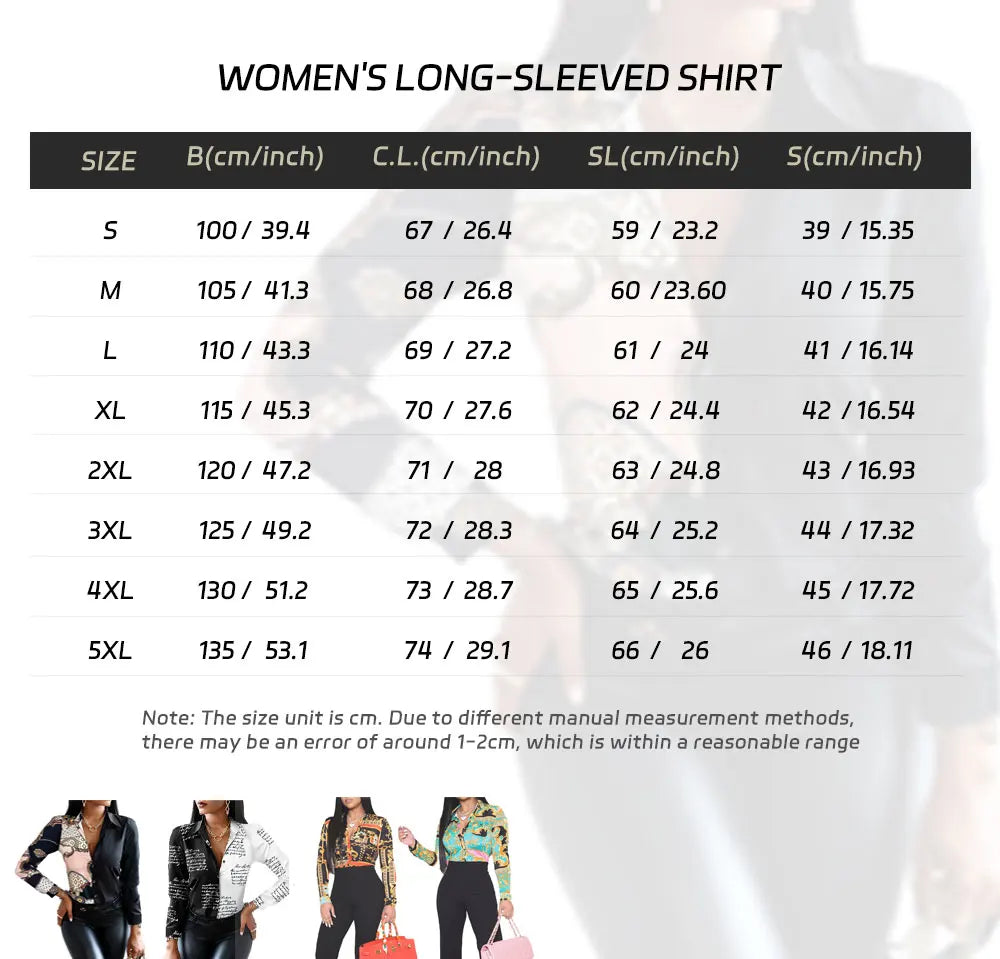 New Plus Size Floral Long Sleeve Blouse with Button Detail for Women