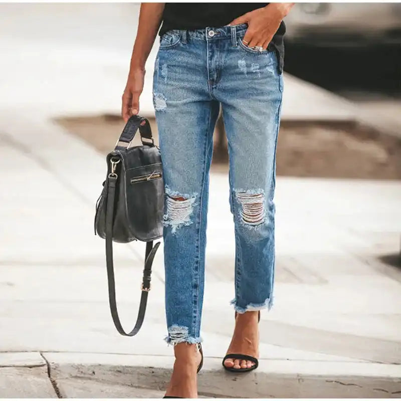 High Waisted Straight Leg Jeans