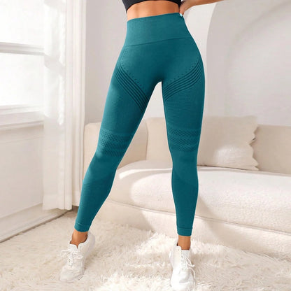 High Waist Compression Leggings for Women - Seamless Slimming Opaque Stretch Pants for Yoga and Fitness