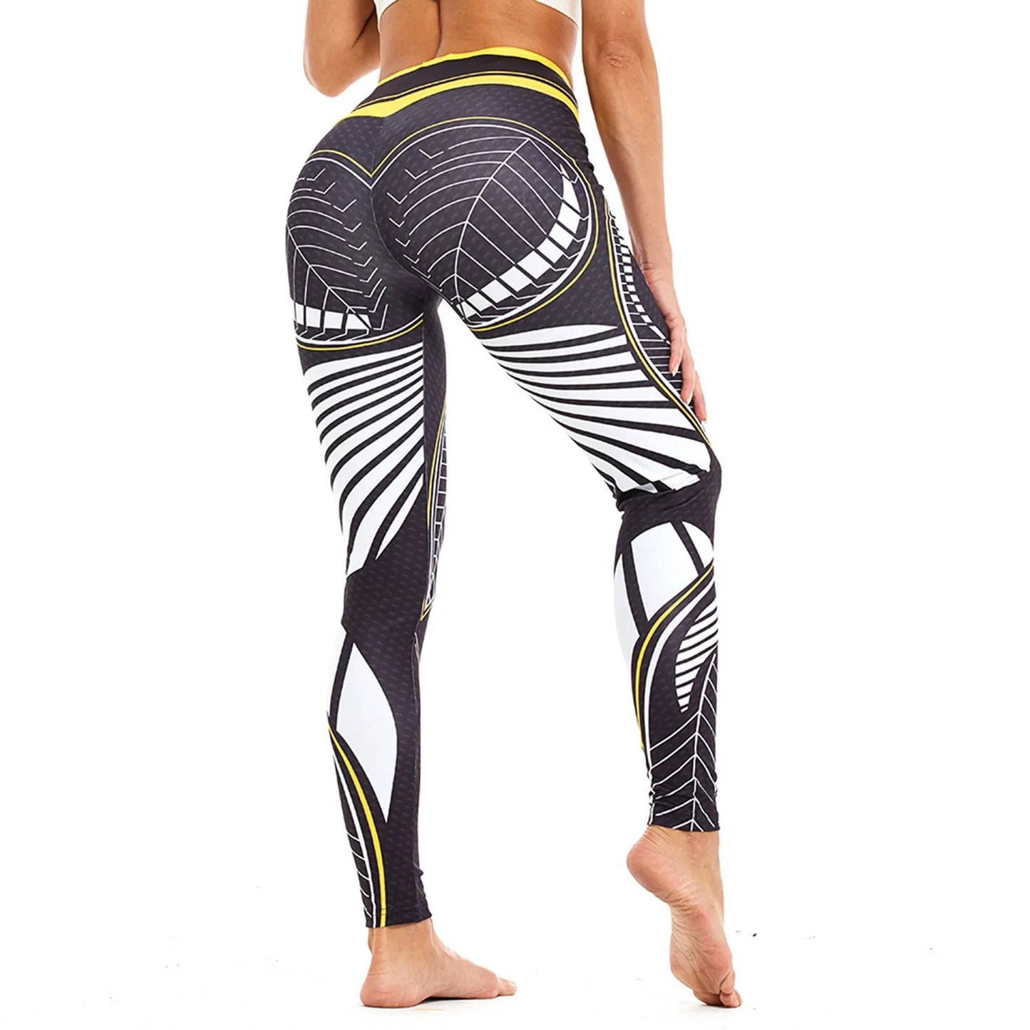 Plus Size Print Leggings - High Waist Athletic Yoga leggings