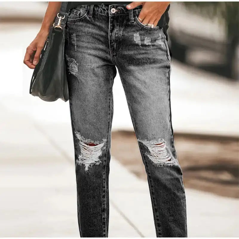 High Waisted Straight Leg Jeans