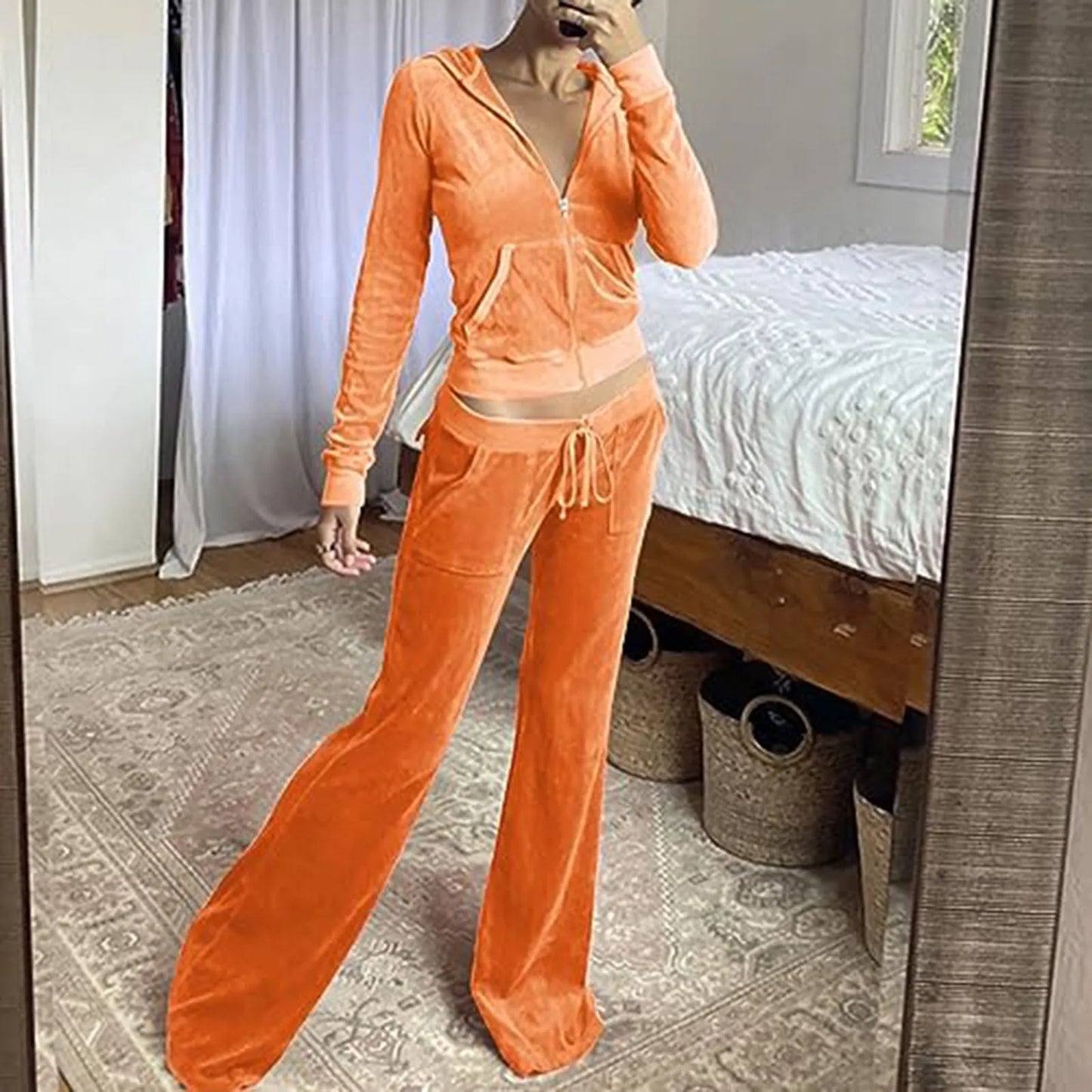 2-Piece Tracksuit Set - Slim Fit Zip Up Sweatsuit