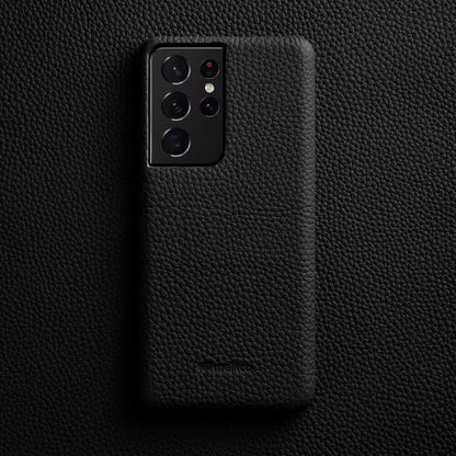 Premium Leather Phone Case for Samsung Galaxy S23 S22 Ultra 21 Plus 5G - Luxury Genuine Cowhide Business Cover - The Eggy's store