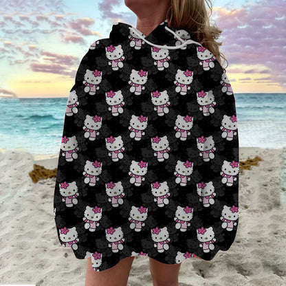 Cute Sweatshirt  Outfit Hello Kitty Hoodie Cartoon Graphic Adult Sweatshirt Hoodie Sanrio Women's Top
