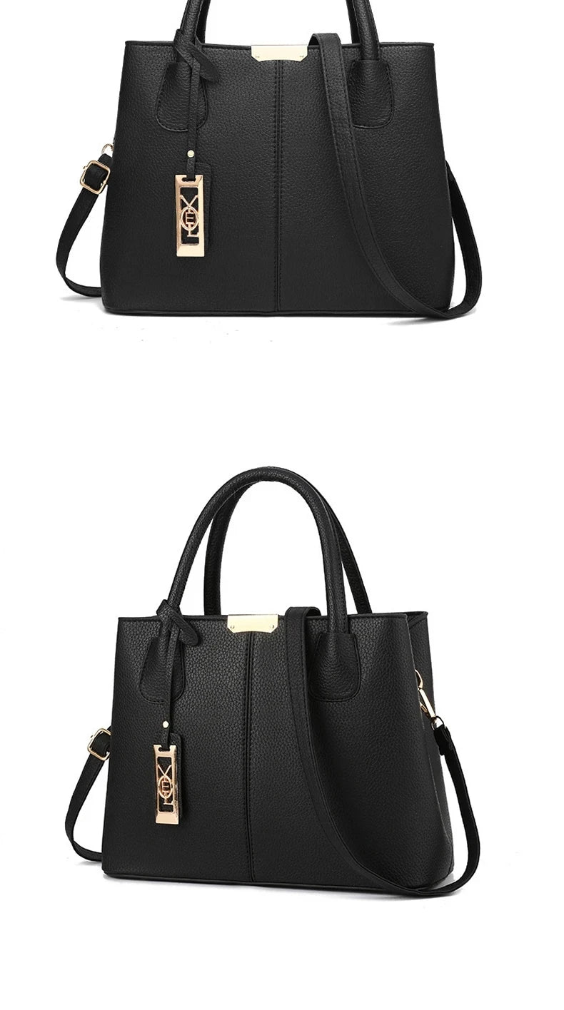 Women's Fashion Tote Handbag – PU Leather Zipper Purse | 5 Colors
