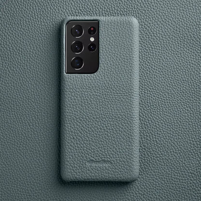 Premium Leather Phone Case for Samsung Galaxy S23 S22 Ultra 21 Plus 5G - Luxury Genuine Cowhide Business Cover - The Eggy's store