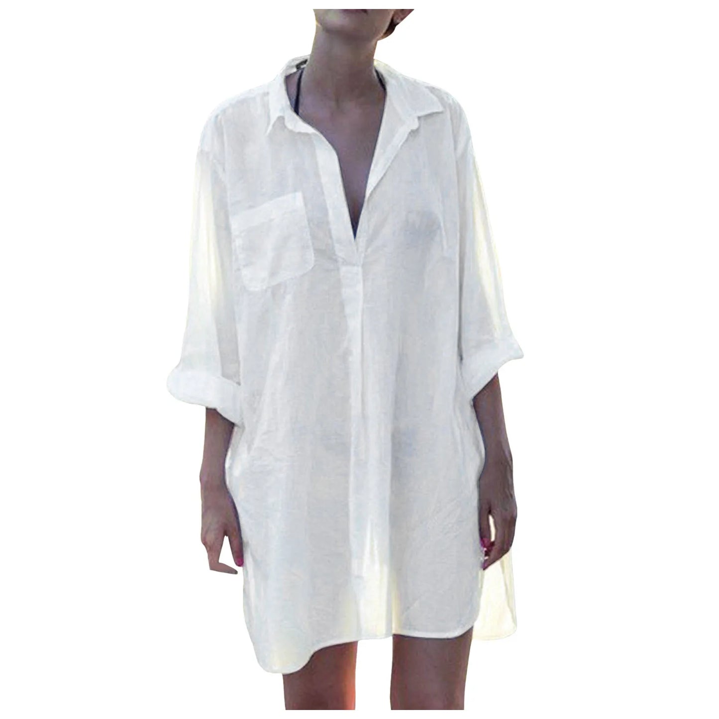 Kimono Beach Cover-Up - Batwing Sleeve