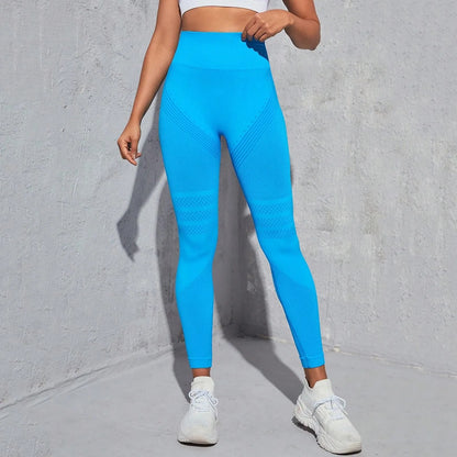 High Waist Compression Leggings for Women - Seamless Slimming Opaque Stretch Pants for Yoga and Fitness