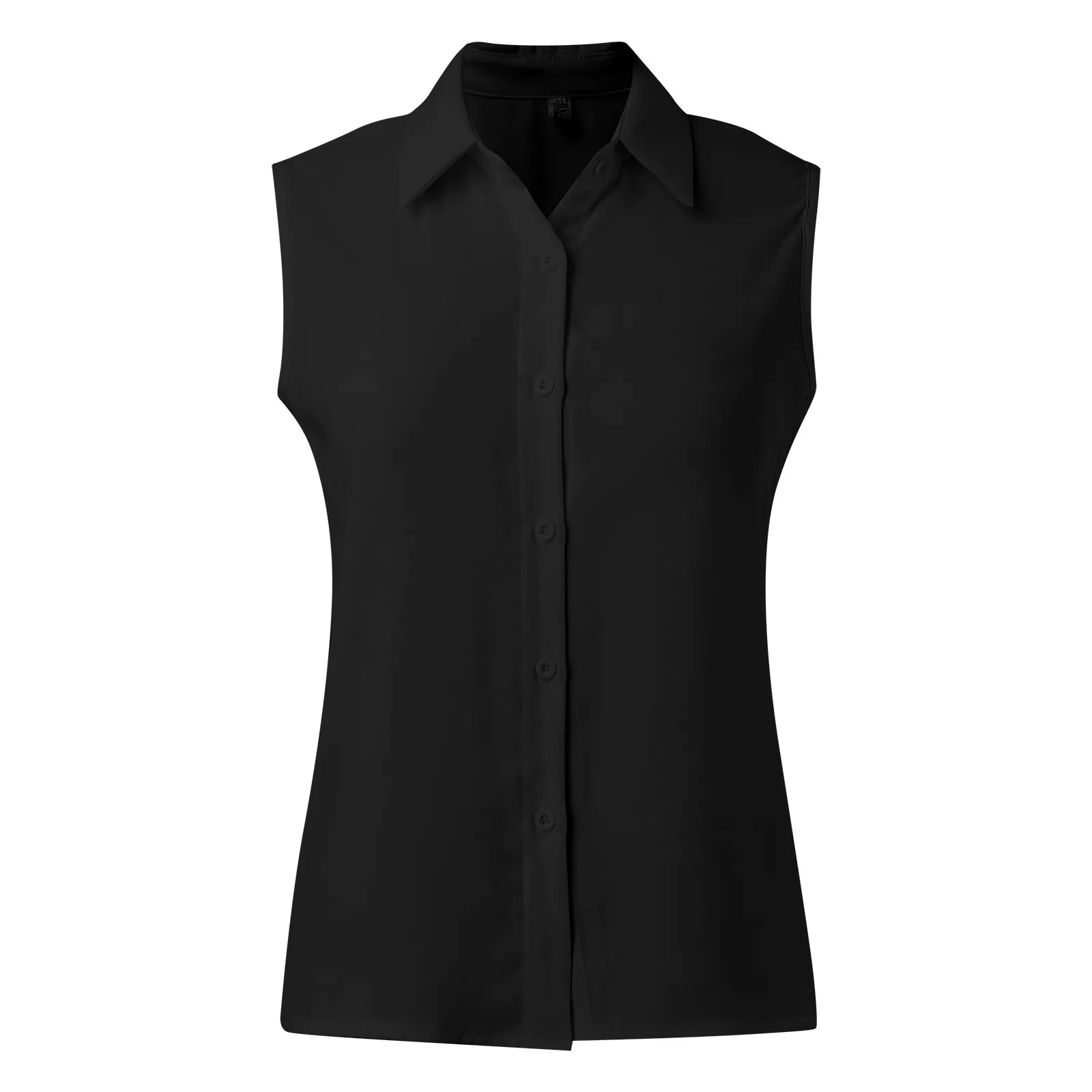 Women's Sleeveless Blouse Button Down Solid Color Casual Loose V Neck Chiffon Top for Work - The Eggy's store