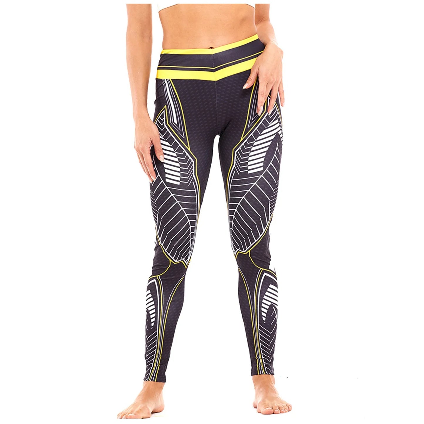 Plus Size Print Leggings - High Waist Athletic Yoga leggings