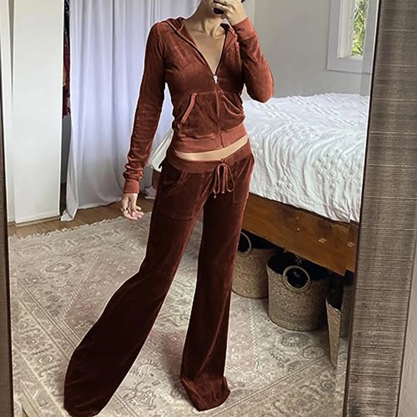 2-Piece Tracksuit Set - Slim Fit Zip Up Sweatsuit