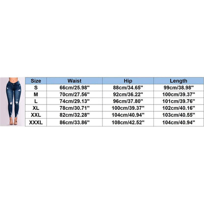Hole Denim Trousers For Women Skinny Ripped Jeans Small Feet Slim Denim Pants Buttocks Ripped Jeans Women'S Denim Pants