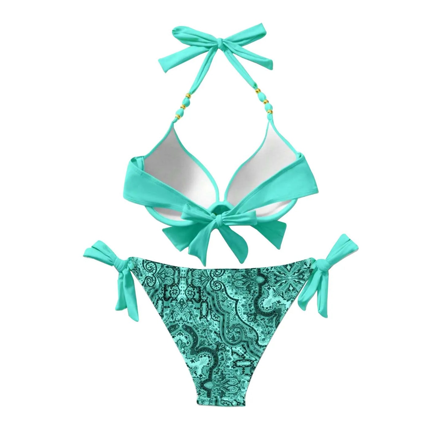 Strap Split Bikini Set - Two-Piece Swimsuit